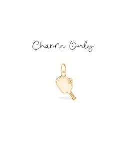 Pickleball Sports Charm: Sterling Silver, Gold Filled, 14K Solid Gold Handmade Sports Charm Jewelry Gift