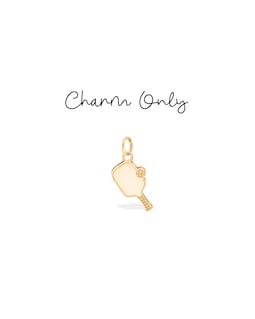 Pickleball Sports Charm: Sterling Silver, Gold Filled, 14K Solid Gold Handmade Sports Charm Jewelry Gift
